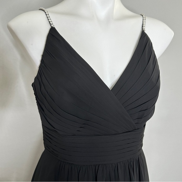 Jenny Packham Rhinestone Strap Short Bridesmaid Dress black NWT 8 - Picture 9 of 9